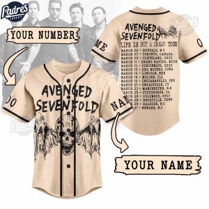 Avenged Sevenfold Life Is But A Dream Tour Custom Baseball Jersey Shirt 1