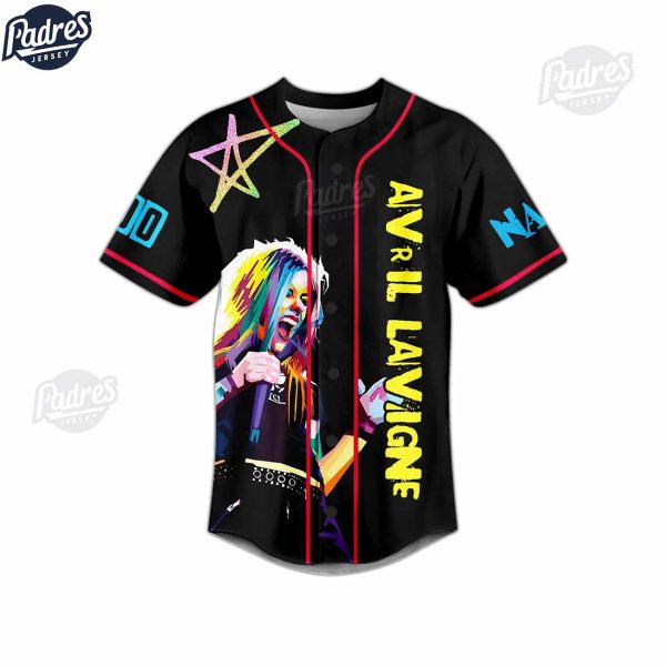 Avril Lavigne What The Hell Custom Baseball Jersey 2