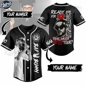 Bad Bunny The Most Wanted Tour Custom Music Baseball Jersey 1