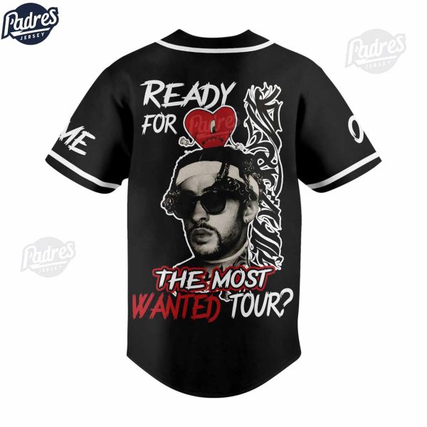 Bad Bunny The Most Wanted Tour Custom Music Baseball Jersey 3