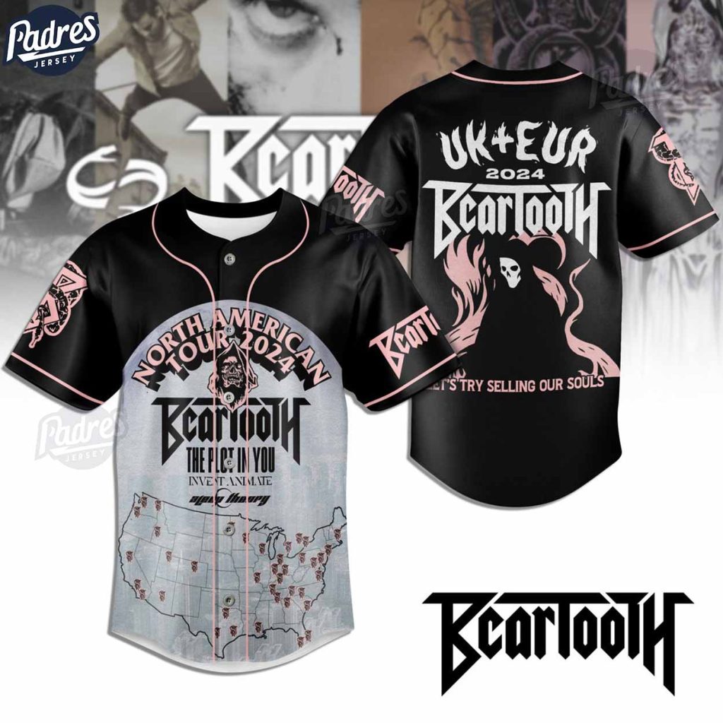 Beartooth Band North American Tour 2024 Custom Baseball Jersey Shirt