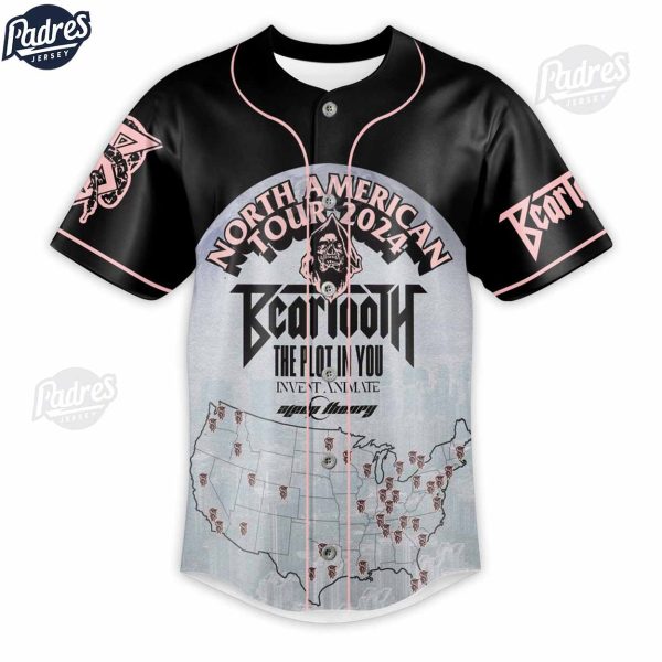 Beartooth Band North American Tour 2024 Custom Baseball Jersey Shirt 2