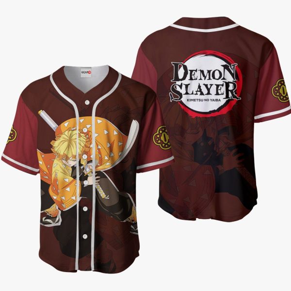 Custom Demon Slayer Zenitsu Agatsuma Baseball Jersey Shirt