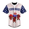 Custom Dont Mess With America Deadpool Baseball Jersey 3