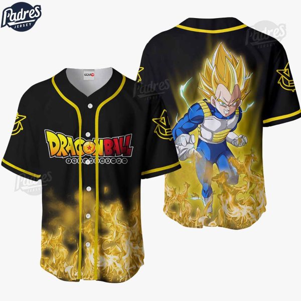 Custom Dragon Ball Z Vegeta Super Saiyan 2 Baseball Jersey Shirt