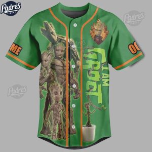 Custom Marvel Groot Baseball Jersey 1