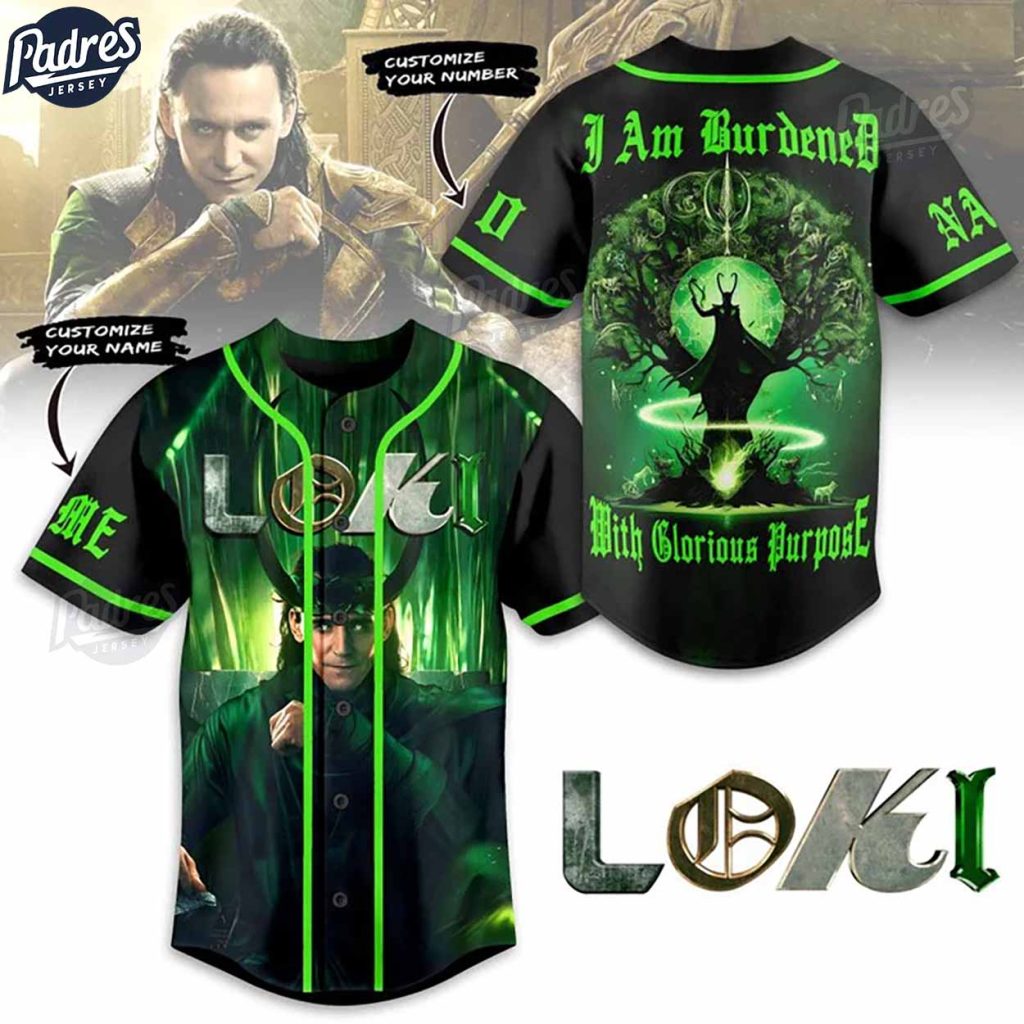 Custom Marvel Loki Baseball Jersey