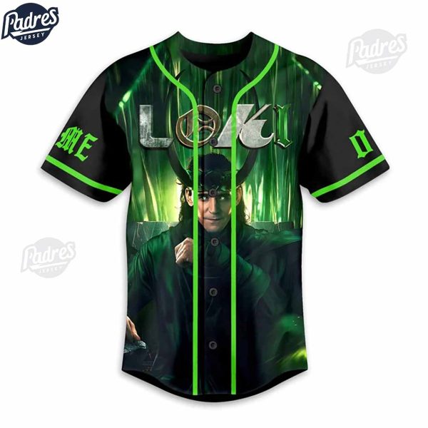 Custom Marvel Loki Baseball Jersey 3