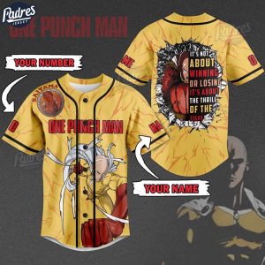 Custom One Punch Man Saitama Baseball Jersey 1