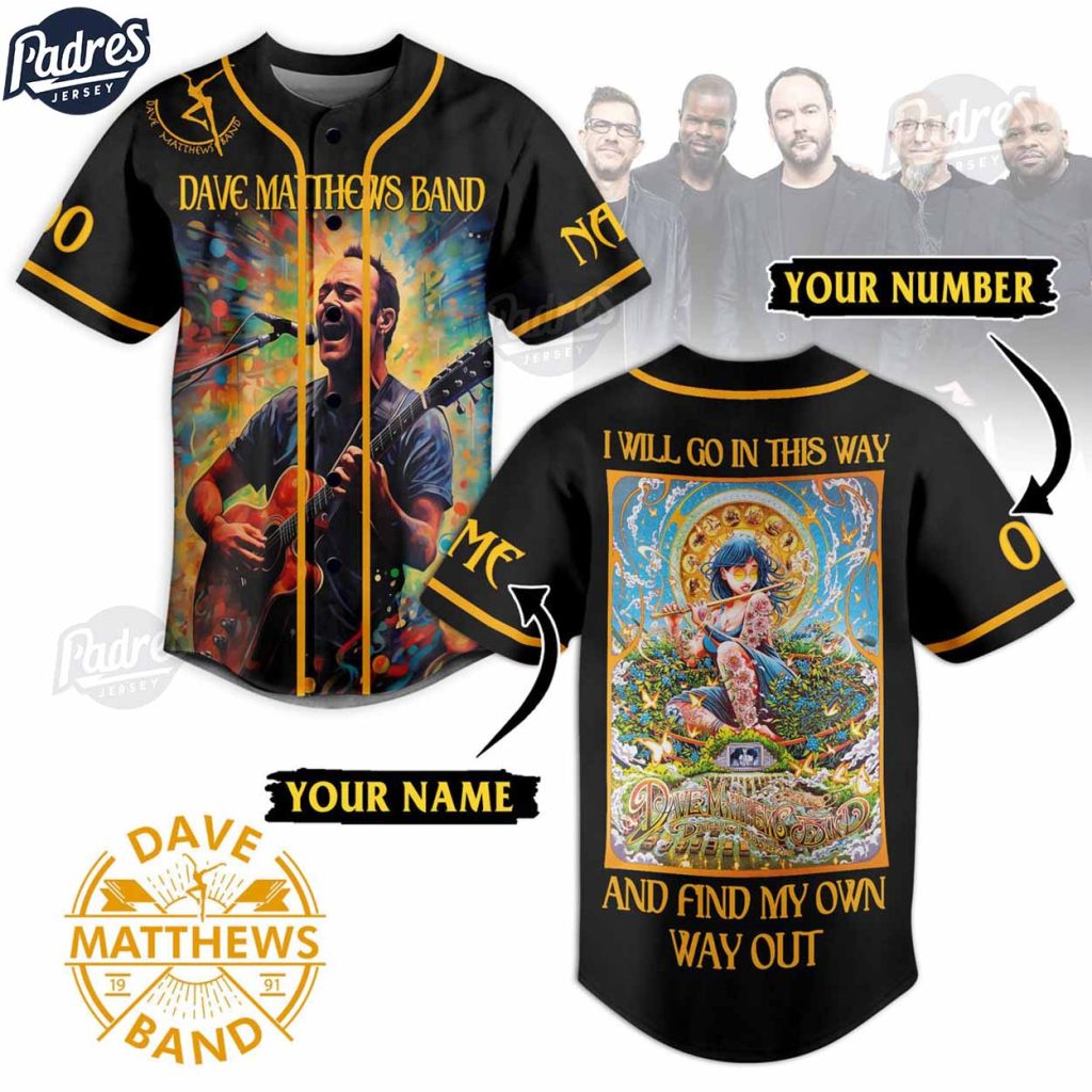 Dave Matthews Band Custom Baseball Jersey Style