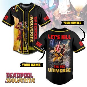 Deadpool Wolverines Let's Kill The Fow Universe Custom Baseball Jersey 1