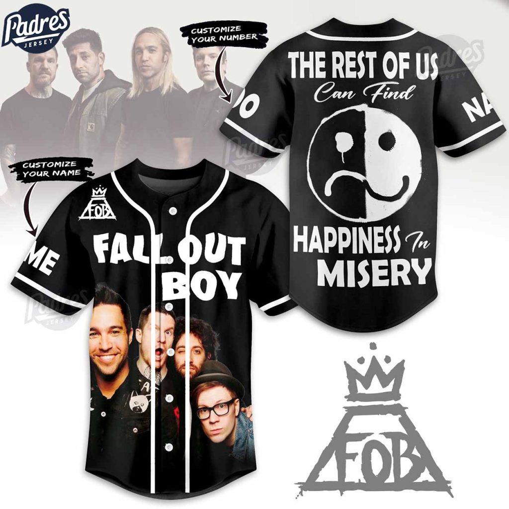 Fall Out Boy Happiness In Misery Custom Baseball Jersey Style