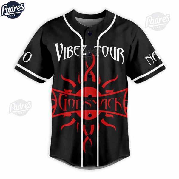 Godsmack Vibez Tour 2024 Custom Baseball Jersey Style 2