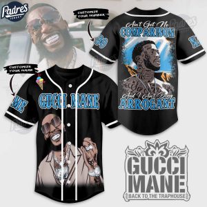 Gucci Mane Rapper Custom Baseball Jersey Style 1