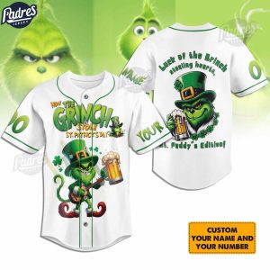 How The Grinch Stole St.Patrick's Day Custom Baseball Jersey Shirt