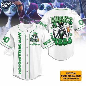 Introducing our Jack Skellington Happy St.Patrick's Day Baseball Jersey Shirt : [thien_display_title]Jack Skellington Happy St.Patrick's Day Baseball Jersey Shirt is a perfect blend of the beauty of Irish tradition and the vibrant spirit of baseball matches. Each jersey is designed to honor St. Patrick's Day through its colors, imagery, and unique details.