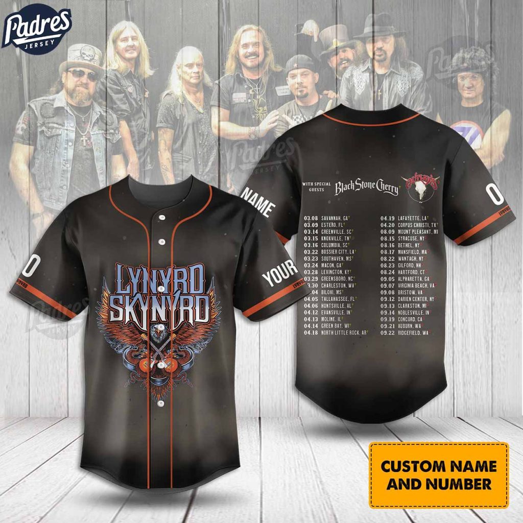 Lynyrd Skynyrd ZZ Top Tour 2024 Black Stone Cherry Custom Baseball Jersey