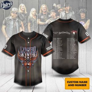 Lynyrd Skynyrd ZZ Top Tour 2024 Black Stone Cherry Custom Baseball Jersey 1