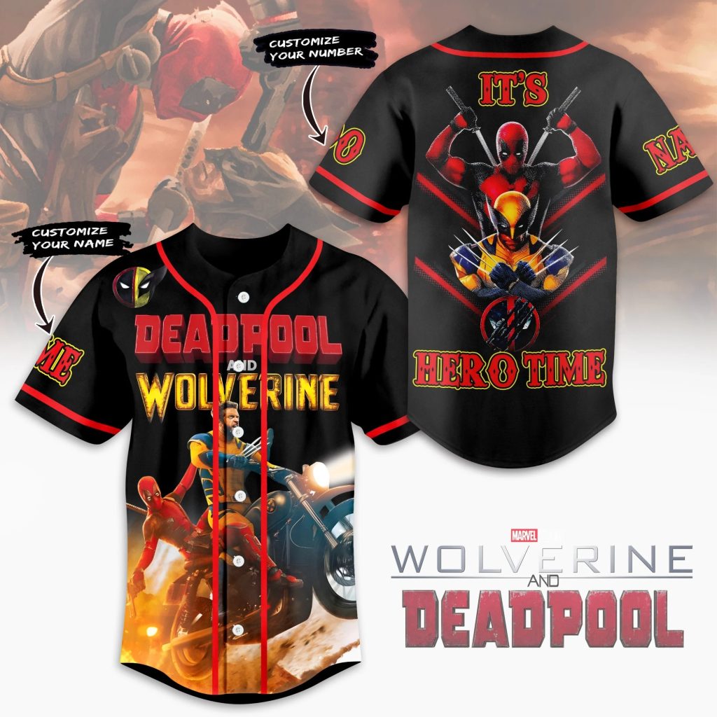 Marvel Deadpool And Wolverine Baseball Jersey