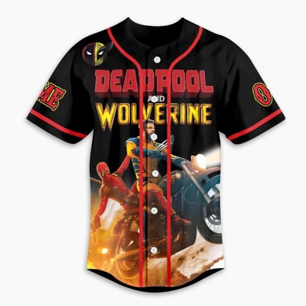 Marvel Deadpool And Wolverine Baseball Jersey 2