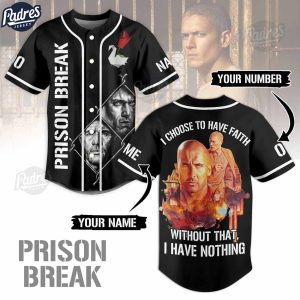 Movie Prison Break Custom Baseball Jersey Style 1