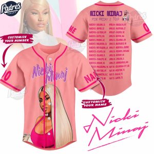 Nicki Minaj Pink Friday 2 Tour Custom Baseball Jersey Style 1