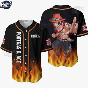 One Piece Portgas D Ace Custom Baseball Jersey Shirt