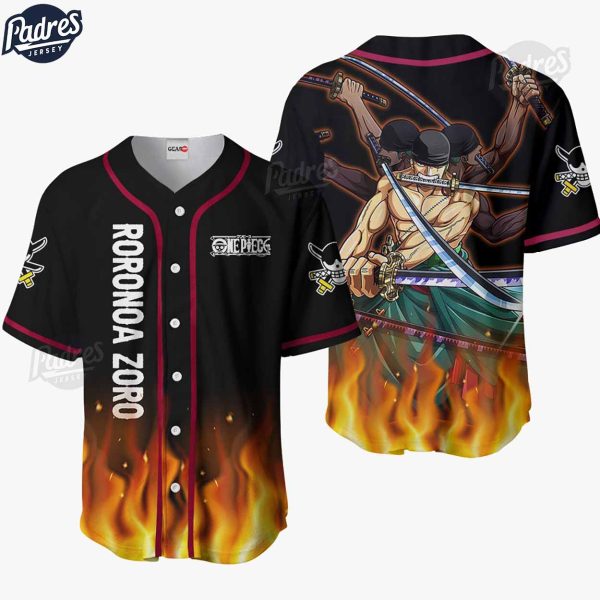 One Piece Roronoa Zoro Ashura Custom Baseball Jersey Shirt