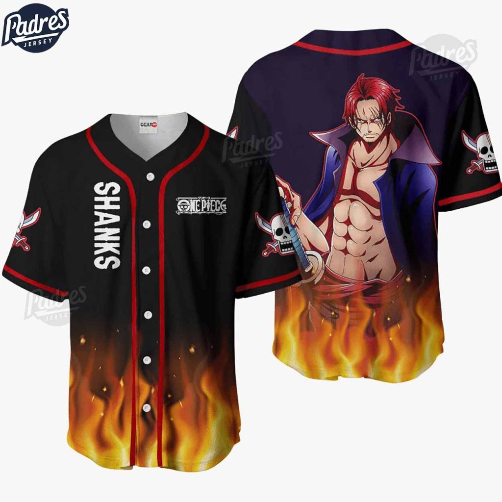 Custom One Piece Shanks Baseball Jersey Shirt