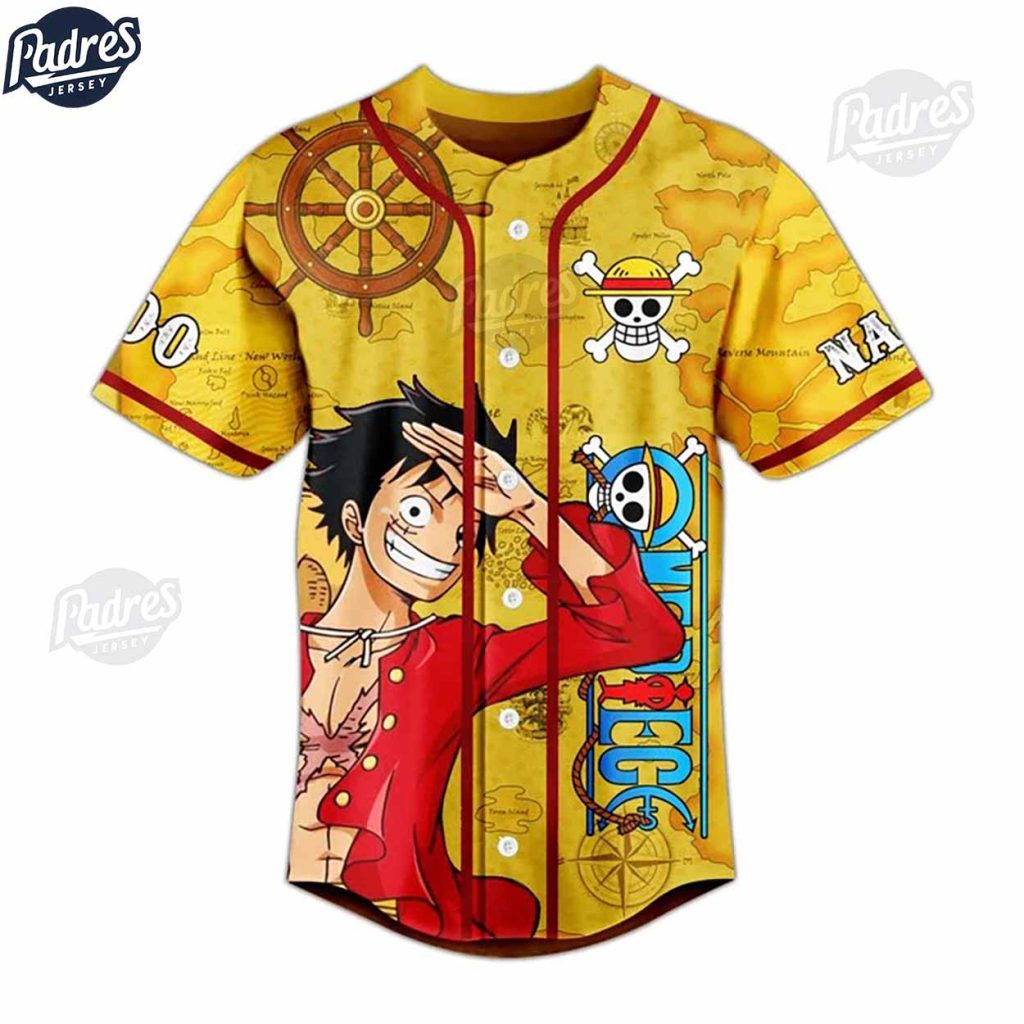 One Piece The Pirate King Personalized Baseball Jersey