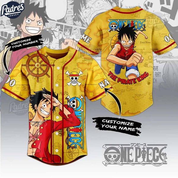 One Piece The Pirate King Personalized Baseball Jersey 3
