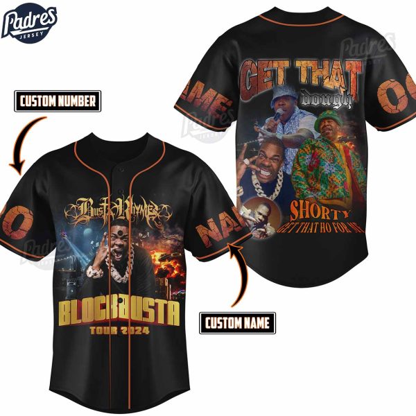 Personalized Busta Rhymes BLOCKBUSTA TOUR 2024 Baseball Jersey 1