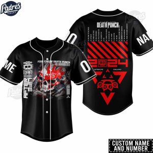 Personalized Five Finger Death Punch 5FDP Tour 2024 Baseball Jersey Shirt 1