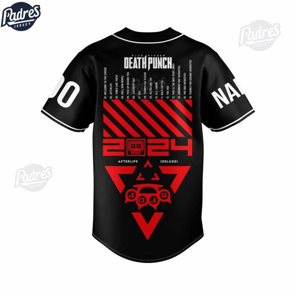 Personalized Five Finger Death Punch 5FDP Tour 2024 Baseball Jersey Shirt 3