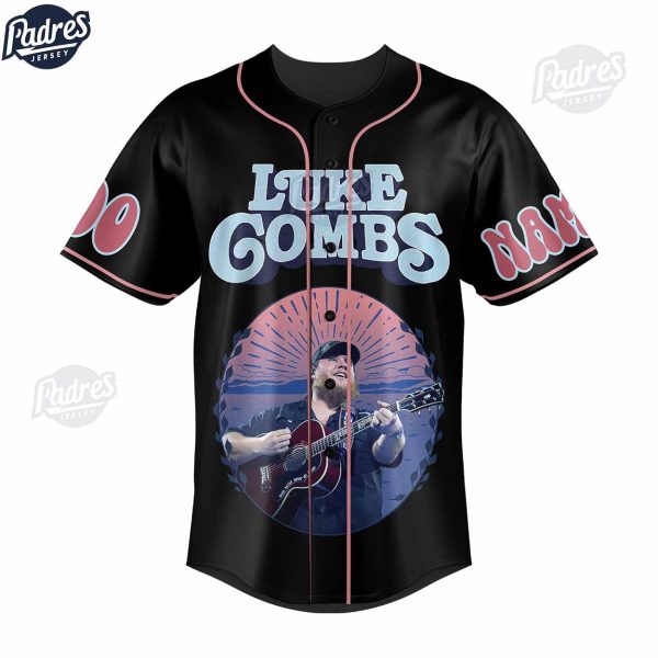 Personalized Luke Combs Growin Up And Gettin Old Baseball Jersey Shirt 2