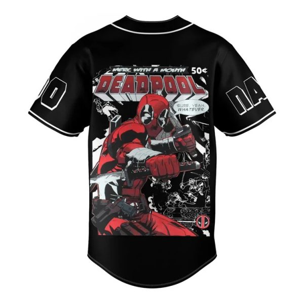 Personalized Wade Wilson's Merc With A Mouth Deadpool Baseball Jersey 2