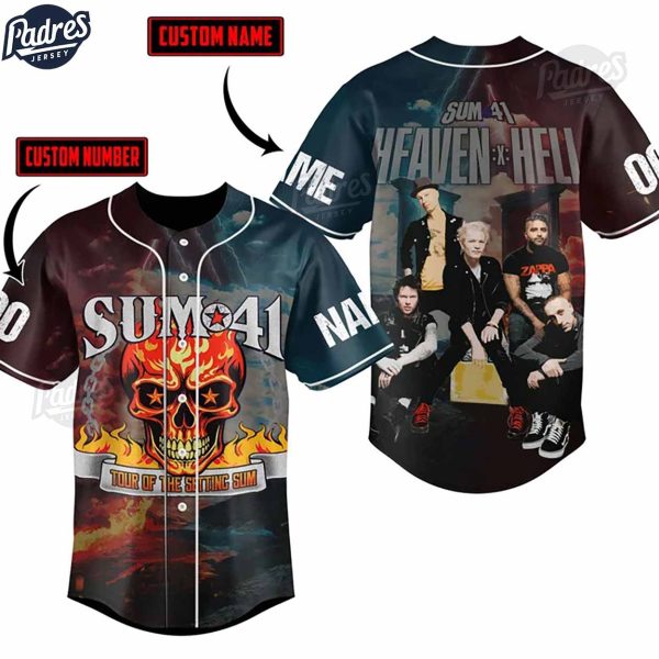 Personalized World Tour Sum 41 Baseball Jersey 1