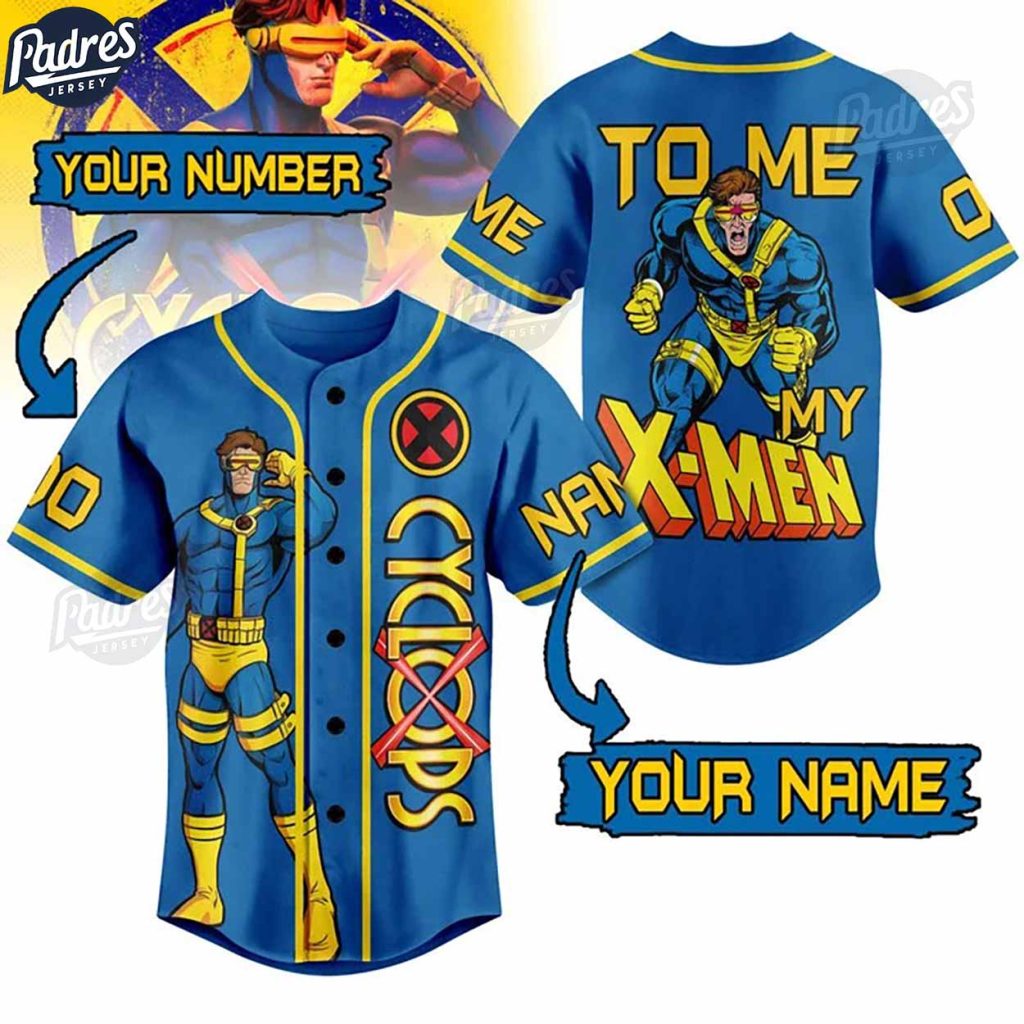 Personalized X-men Cyclops Baseball Jersey