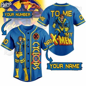 Personalized X men Cyclops Baseball Jersey 1