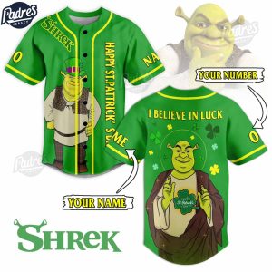Shrek Happy St.Patrick's Day Custom Baseball Jersey Style