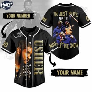 Usher I'm Just Here For The Half Time Show Personalized Baseball Jersey Style