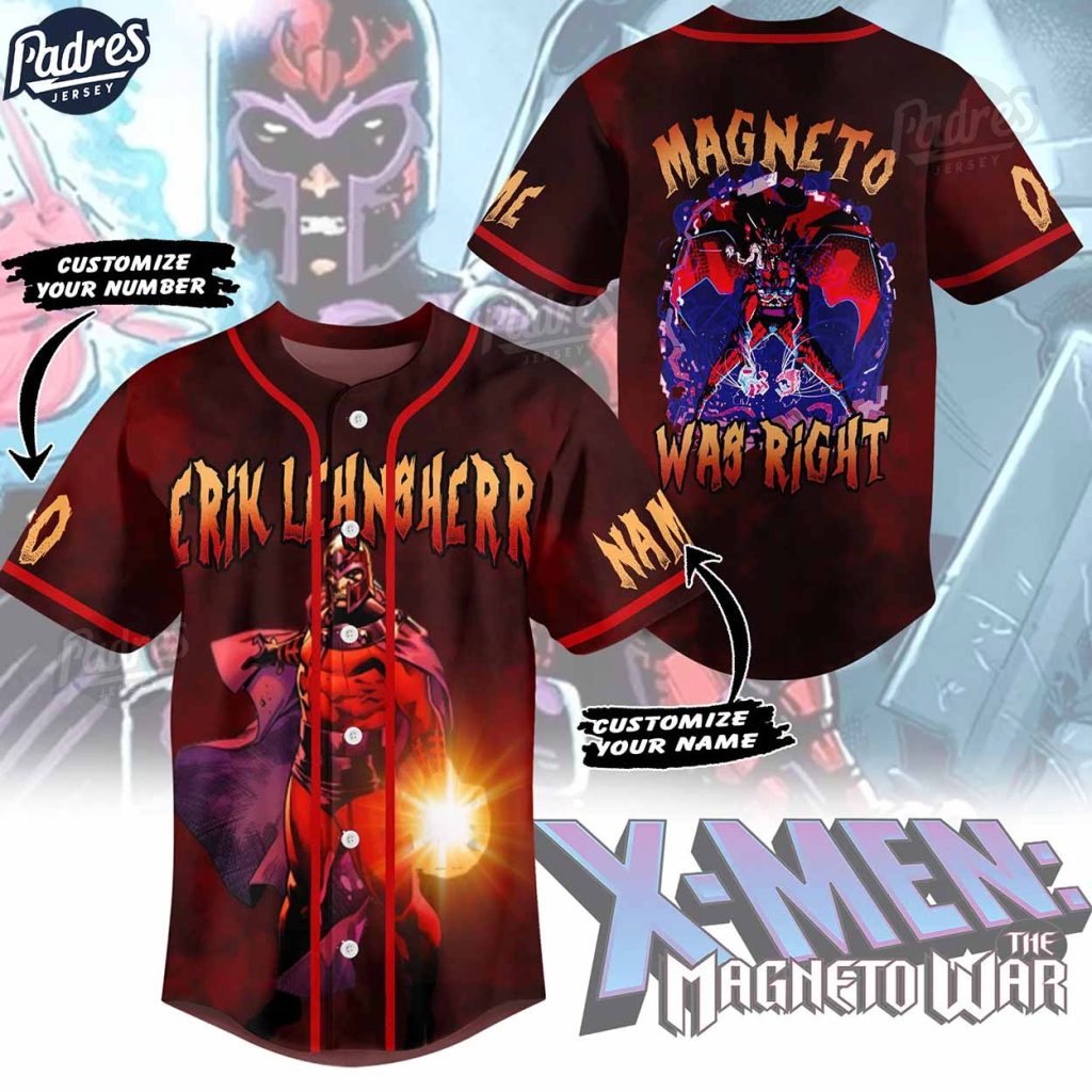 X-Men The Magneto Was Right Erik Lehnsherr Baseball Jersey