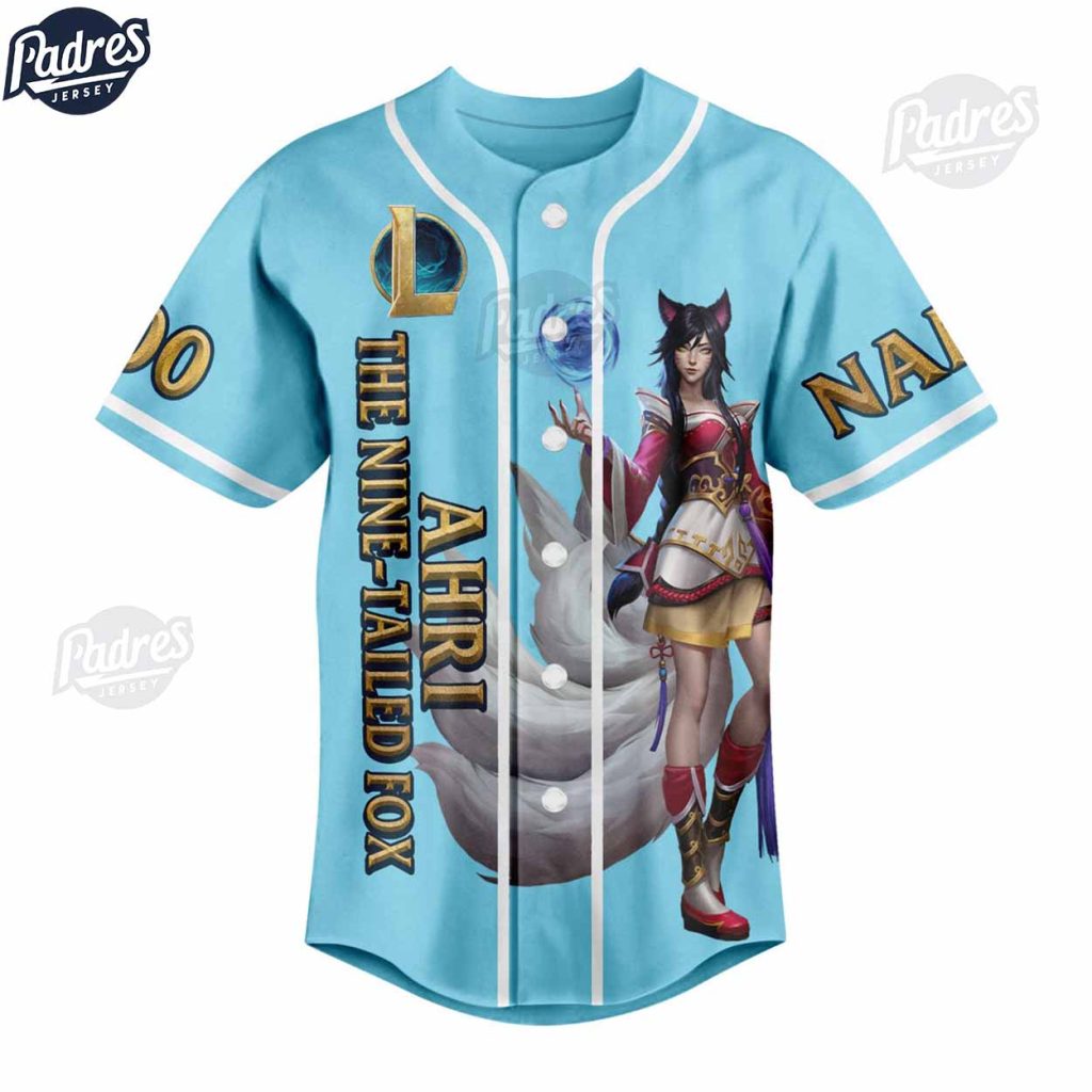 Ahri League Legend Custom Baseball Jersey Style