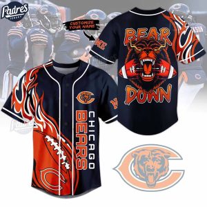 Bear Down Chicago Bear Custom Baseball Jersey 1