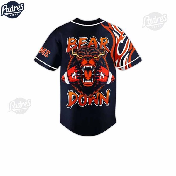 Bear Down Chicago Bear Custom Baseball Jersey 2