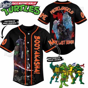 Cartoon Teenage Mutant Ninja Turtles Michelangelo The Last Ronin Custom Baseball Jersey Style 1