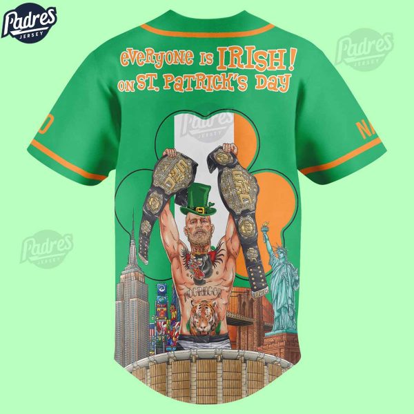 Conor McGregor St Patrick's Day Personalized Baseball Jersey 3