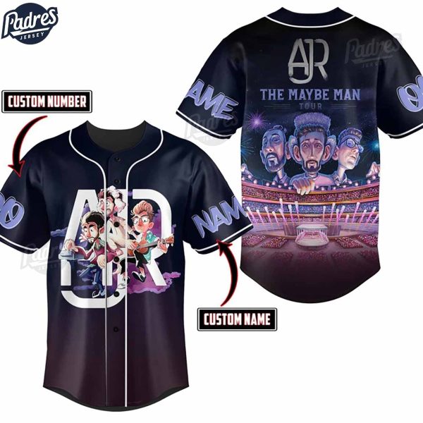 Custom Ajr The Maybe Man Tour 2024 Music Baseball Jersey 1