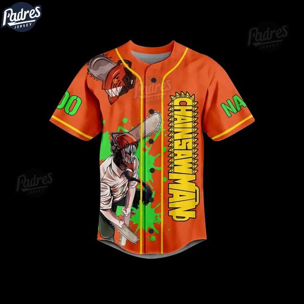 Custom Anime Chainsaw Man Baseball Jersey 2