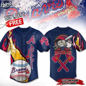 Custom Atlanta Braves Baseball Jersey 1